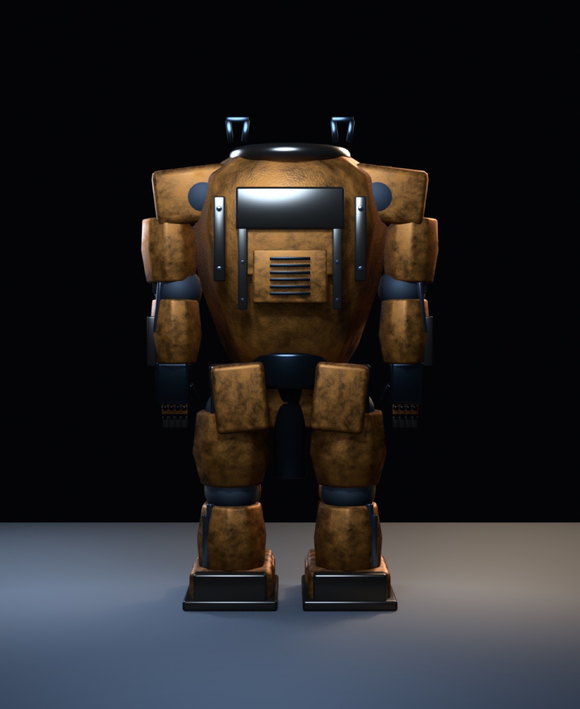 Refined powered armour rear render